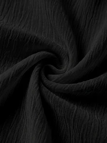 GlowEve Peak Collar Button Front Sheer Lightweight Jacket - Black - View 3