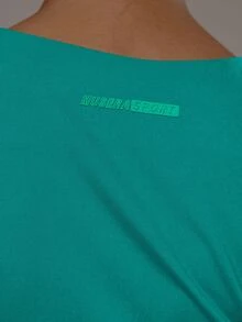 Musera Sport 前領交叉V領雙層長袖運動上衣，適合健身房、皮拉提斯、健身運動及日常休閒穿著 - 水鴨藍 - 查看 6