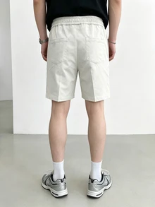 DAZY Celana Pendek Pria Kantong Plain Casual - Krem - View 2