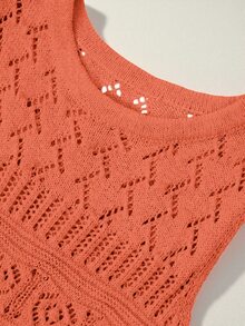Linhara CURVE Plus Size Sweater Dresses - Orange - View 6