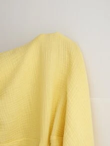 GalTyme Plus Size Casual Vacation Pants In Yellow Formal Vacation Autumn Fall Vacation Vacation Vacation Bussines Vacation Bussines Vacation - Pale Yellow - View 9