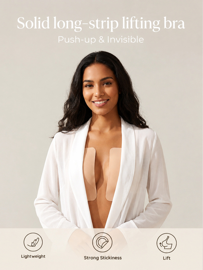 Lignisse Pegatinas casuales de tira larga en espiral unicolor para mujer