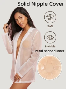 Lignisse New Glue Solid Women's Breast Petals Suitable For Backless And Summer Clothing - Champagne - View 1