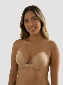 Lignisse Fox Tail Front Closure Adhesive Bra For Women - Apricot - View 3