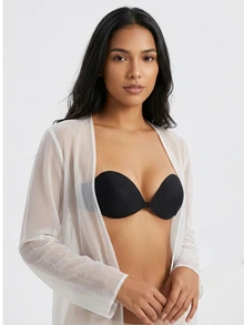 Lignisse Women's Side-Wing Front-Closure Adhesive Bra - Multicolor - View 3