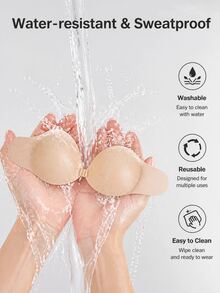 Lignisse Women's Side-Wing Front-Closure Adhesive Bra - Multicolor - View 2