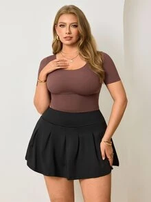 Easithlete Easithlete 2026 New Comfortable 4-Way Stretch Plus Size Women's Sports T-Shirt Tank Top Gym Brown Summer - Multicolor - View 4