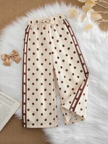SHEIN Young Girl Young Girl Young Girl Woven Solid Color Loose Casual Pants Set Chic For Autumn/Winter Fall - Multicolor - View 4