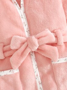 Cozy Pixies 女嬰休閒日常居家印花連帽家居服 秋冬款 - 淺粉色 - 查看 3