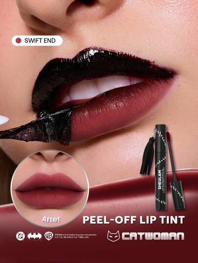CATWOMAN™ | SHEGLAM I Am Not A Kitten Peel-Off Lip Tint-Swift End Lip Liner Lip Combo Brand Beauty Cosmetic Makeup For Women And Girls