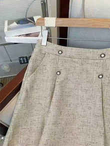 GlowEve Women's Elegant Commuter Jacket And Skirt 2 Pieces Set, Autumn - Khaki - View 5