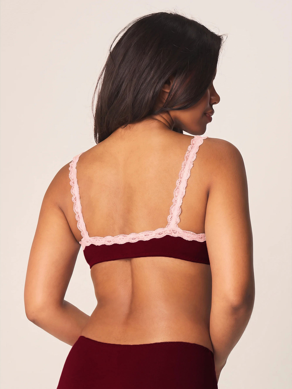MISSGUIDED Lace Trim Boyshort Panties And Bra Set With Scalloped Edge Hem Soft Stretch Fabric Valentine's Day Lingerie