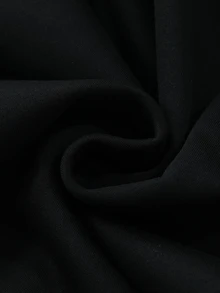 ROMWE MEN Spider Print Loose Hoodie, Street Retro - Black - View 6