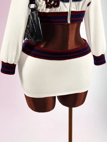 Amplova Women's Colorblock Casual Versatile Daily Wear Mini Skirt - Apricot - View 5