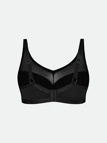 SHAPORA Plus Size Wireless Curve Bralette Lingerie - Black - View 2