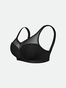 SHAPORA Plus Size Wireless Curve Bralette Lingerie - Black - View 6