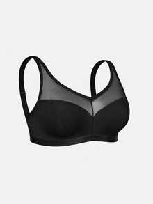 SHAPORA Plus Size Wireless Curve Bralette Lingerie - Black - View 1