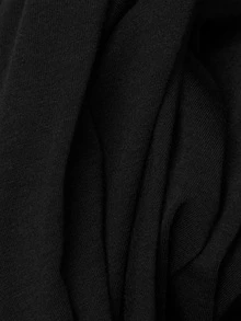 Nöista Women Wear Black Fitted Long Sleeve Top With Lace And Deep V Neckline And Button Front Detail For Party Night Looks, Going Out In Fall Winter Season - Black - View 10