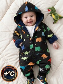 SHEIN Baby Boys Jumpsuits Autumn Winter - Black - View 3