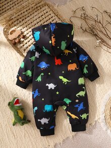 SHEIN Baby Boys Jumpsuits Autumn Winter - Black - View 2