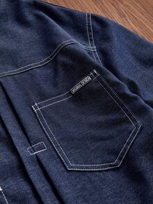 SWAVVY Men's Single-Breasted Casual Daily Long Sleeve Jacket - Blue - View 5