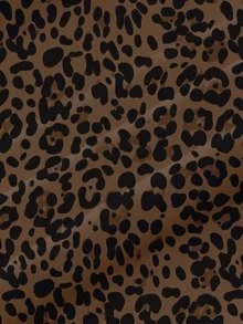 Resyla Men Men's Leopard Print Casual Streetwear Rave Versatile Daily Wear Vacation Holiday Top Date Night Rave Dark Brown Summer Rave Vacation - Multicolor - View 4