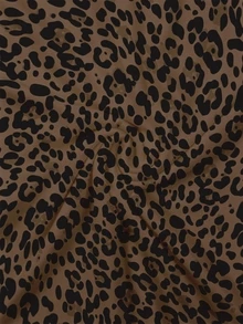 Resyla Men Men's Leopard Print Casual Streetwear Rave Versatile Daily Wear Vacation Holiday Top Date Night Rave Dark Brown Summer Rave Vacation - Multicolor - View 5