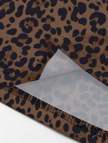 Resyla Men Men's Leopard Print Casual Streetwear Rave Versatile Daily Wear Vacation Holiday Top Date Night Rave Dark Brown Summer Rave Vacation - Multicolor - View 6