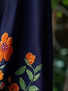 EMERY ROSE Gaun Liburan Kasual Pendek Tanpa Lengan Motif Bunga untuk Wanita - MultiWarna - View 3