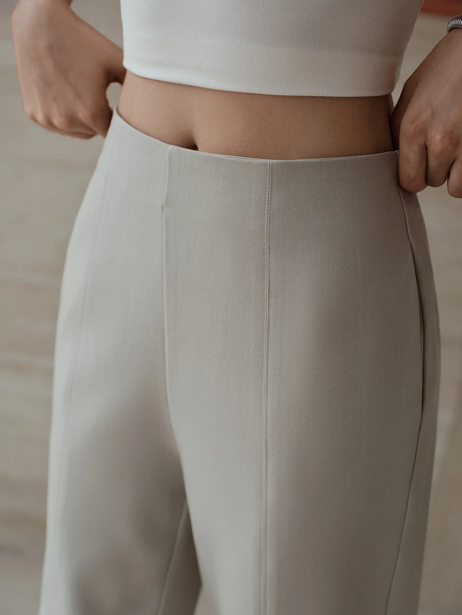 MOTF Tall WOMEN'S TALL FASHION SLIM LEG WOMEN'S LONG PANTS - Light Grey - View 2