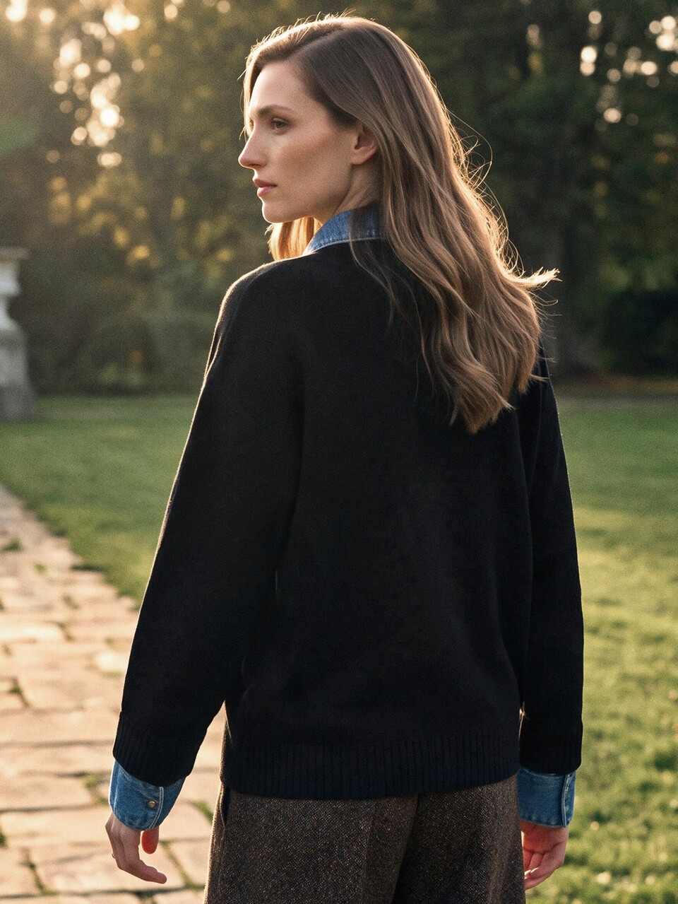 Women's Elegant Turtleneck Casual Long Sleeve Knit Sweater