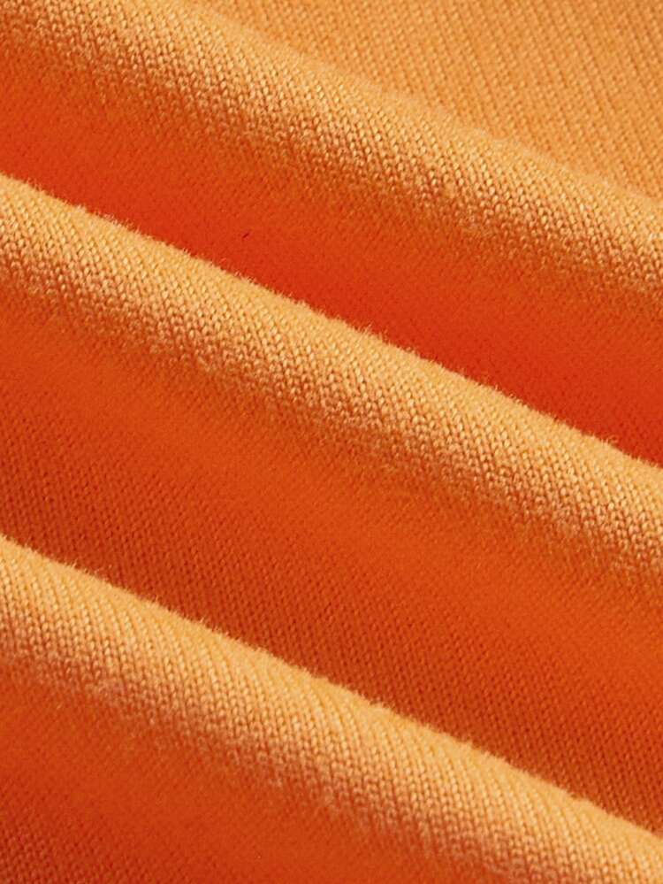 Sweetina Gonna nera in rete, con arricciature e volant, vita arricciata, orlo con volant, per la primavera - Arancione - Visualizzare 4