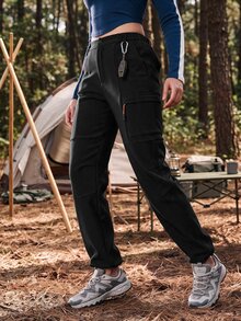 Exploreva Exploreva Women's Casual Versatile Daily Outdoor Hiking Pants - Black - View 1