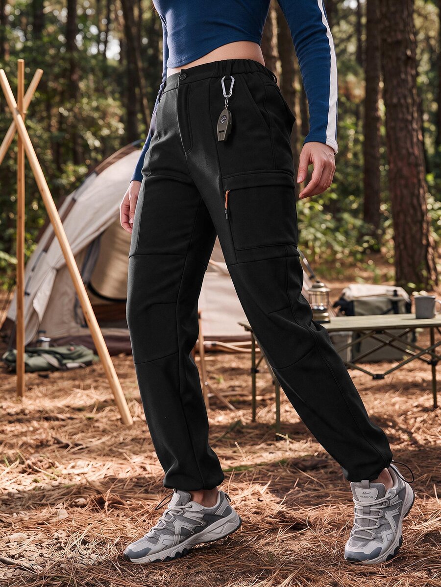 Exploreva Exploreva Women's Casual Versatile Daily Outdoor Hiking Pants - Black - View 1