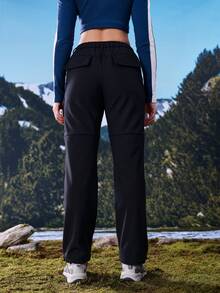 Exploreva Exploreva Women's Casual Versatile Daily Outdoor Hiking Pants - Black - View 7