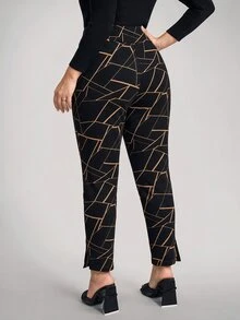 Comfylo Women's Plus Size Slim Fit Pants With Pockets - Multicolor - View 2