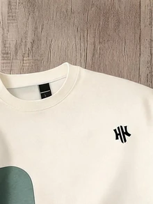 Daypath Plus Size Men's Casual Color Block Print T-Shirt, Suitable For Summer, Outings, School, Friend Gifts - Green - View 3