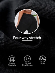 Flexra Button Fly Skinny Jeans - Black - View 10