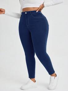 Flexra Plus Size Relaxed Fit Washed Slim Jeans - Medium Wash - View 1