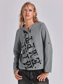ROMWE Y2K Women T-Shirts - Grey - View 7