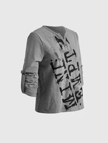 ROMWE Y2K Women T-Shirts - Grey - View 13