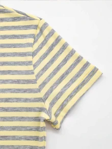 Rovax Summer Casual Striped T-Shirt And 3/4 Pants 2 Pieces Set - Multicolor - View 6