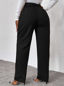 Eryvara Women's Casual Slim Fit Pants With Belt, Autumn Fall Cloth For Women - Black - View 2