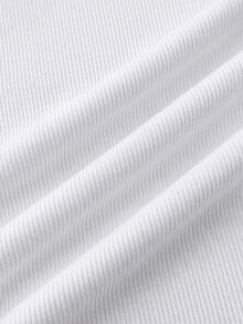 Tween Girl Ribbed Knit Skirt With Slit Hem, High Waist Pleated Slit Thigh Skirt - White - View 6