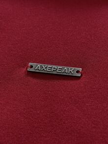 AXEPEAK 街頭運動風拼接落肩短版連帽衛衣 - 酒紅色 - 查看 4