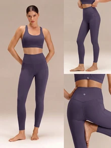 GLOWMODE 24" FeatherFit™ High-Rise Side Pocket Leggings - Purple - View 8