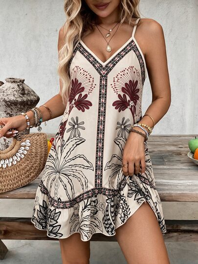 Swim Lushoire New Women's Leopard Print Spaghetti Strap Dress Cover-Up, Beach Vacation Outfit, Elegant Women's Dress, Women's Easter Dress, Women's Casual Dress, Women's Vacation Dress, Women's Country Dress, Women's Holiday Dress, Women's Blue Dress, Summer Beach Outfit,