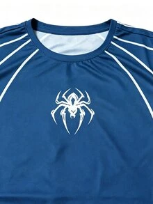 Gritte Field Men's Spider Pattern Casual Daily Travel Sports T-Shirt, Gym - Multicolor - View 5