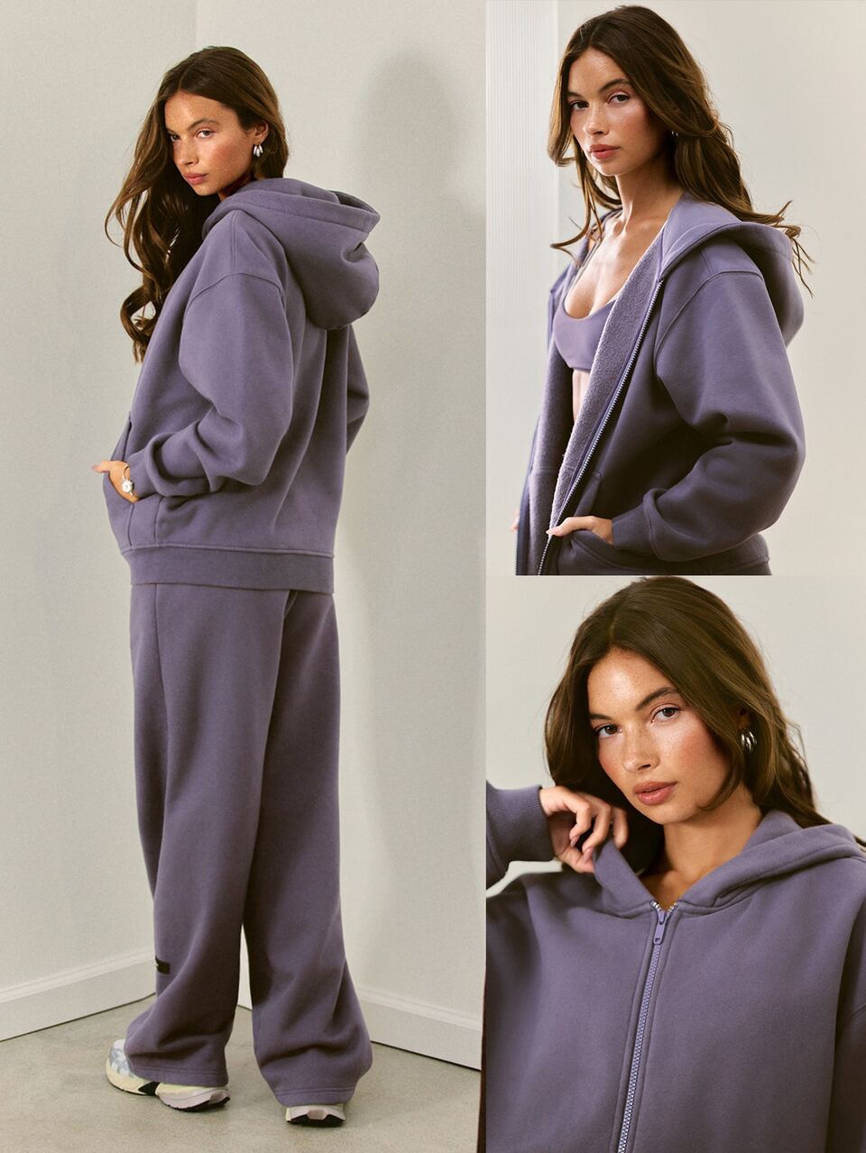 Heavyweight Fleece Oversized Hoodie Jacket Side Pocket Thick Thermal Warm Winter