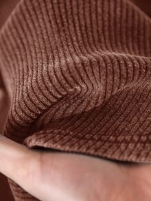 CosyJoli Plus Size Women Summer Casual Vacation Daily Commute Washed Ribbed Knit Button Decor V-Neck Camisole - Coffee Brown - View 9